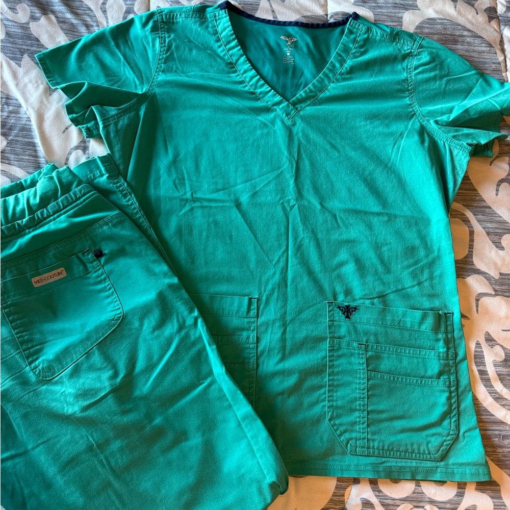 Medical Scrub Top and Pants Set